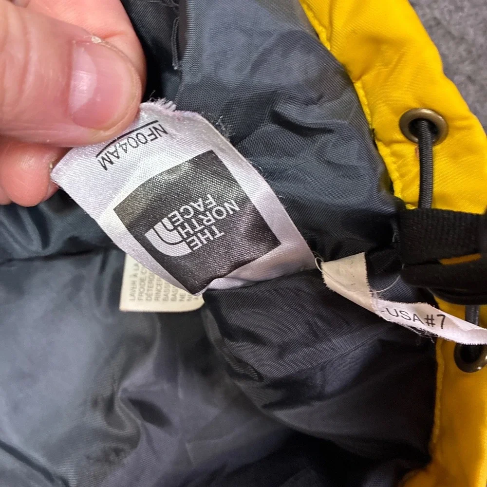 Vintage The North Face Nuptse 700 Puffer Vest Mens Small Yellow Black Gorpcore
